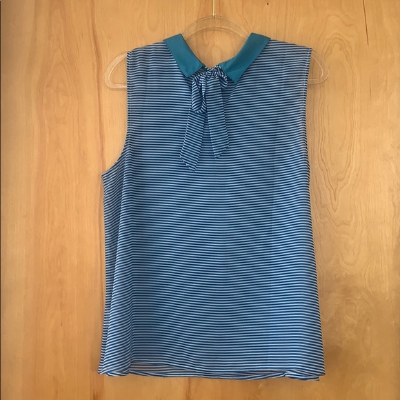 {ModCloth} Blue/White Stripe Blouse w/ Pineapples - Picture 4 of 4